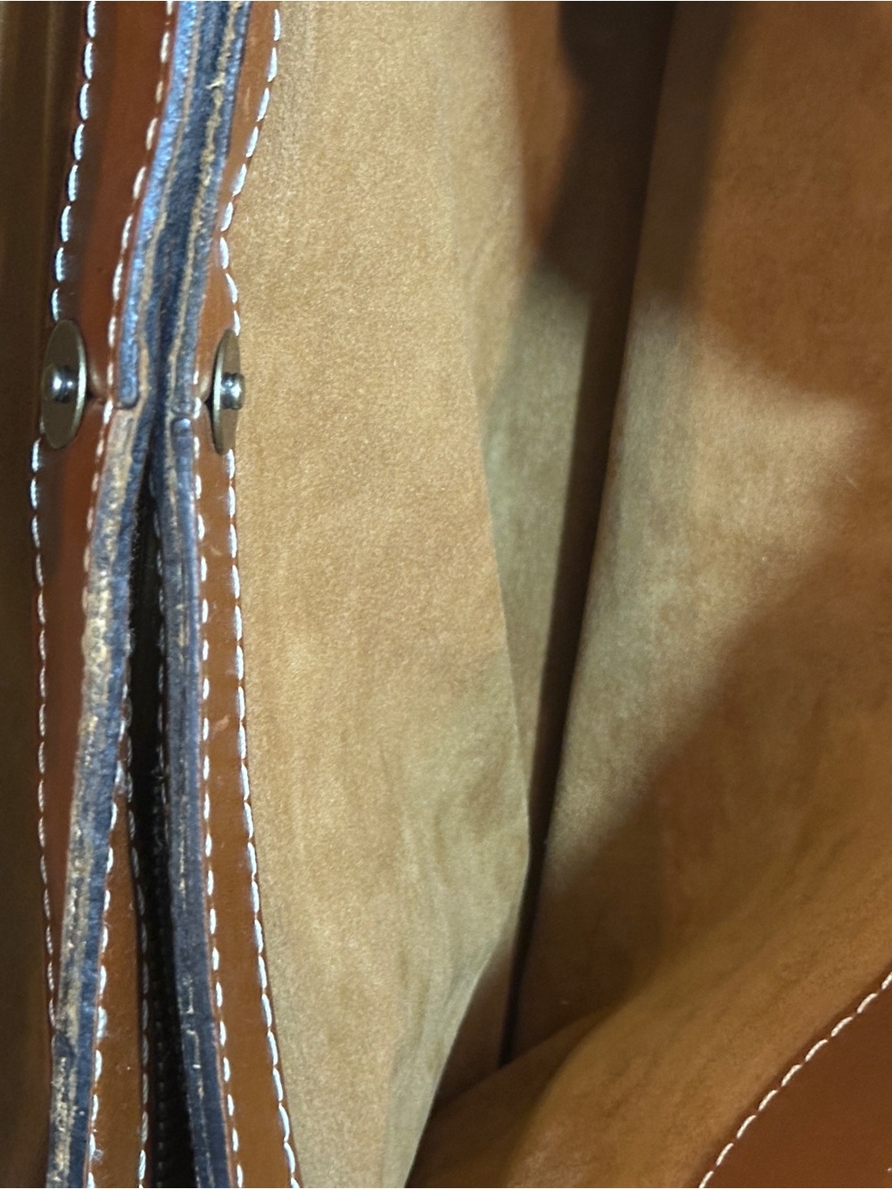 Patricia Nash Tooled Floral Embossed Leather Satchel Purse – Cognac Brown - Picture 9 of 14